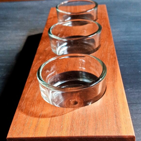 1-of-a-kind Finely Crafted Handsome Handmade Walnut & Wenge Wood Tealight Holder - Picture 2 of 10